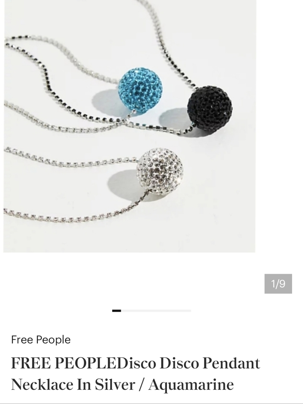 Free People Disco Pendant BLUE